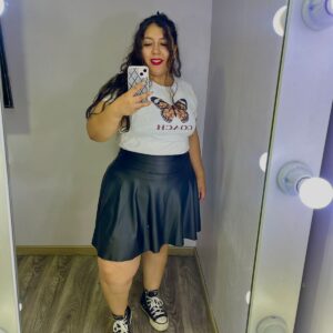FALDA CAMPANA CUERINA