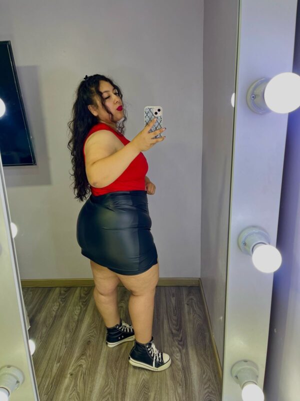 FALDA RECTA CUERINA - Imagen 2
