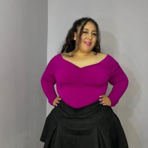 FALDA TABLEADA GAMUZA