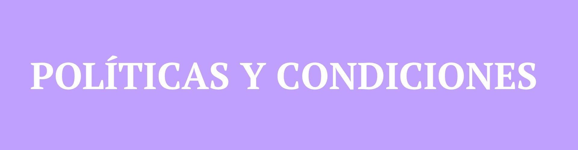 POLITICAS Y CONDICIONES POLITICAS Y CONDICIONES